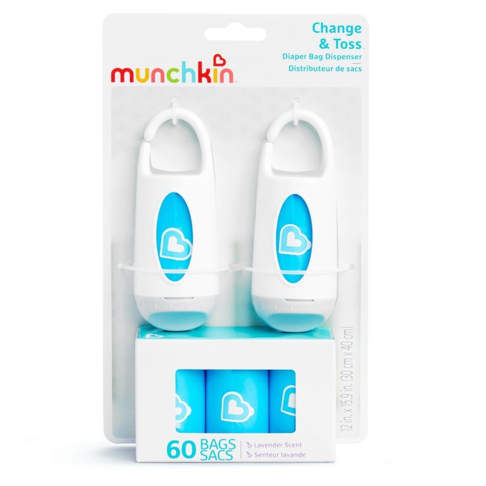 Munchkin Change + Toss Diaper Bag Dispenser + Bags